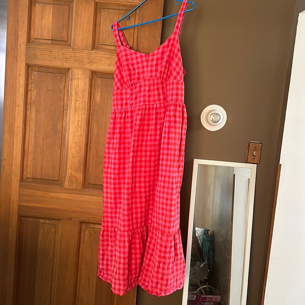 Pink long picnic dress